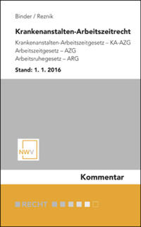Vorderes Coverbild Krankenanstalten-Arbeitszeitrecht