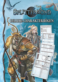 Vorderes Coverbild Splittermond Deluxe-Charakterbögen