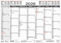Vorderes Coverbild Tafelkalender A3 2026