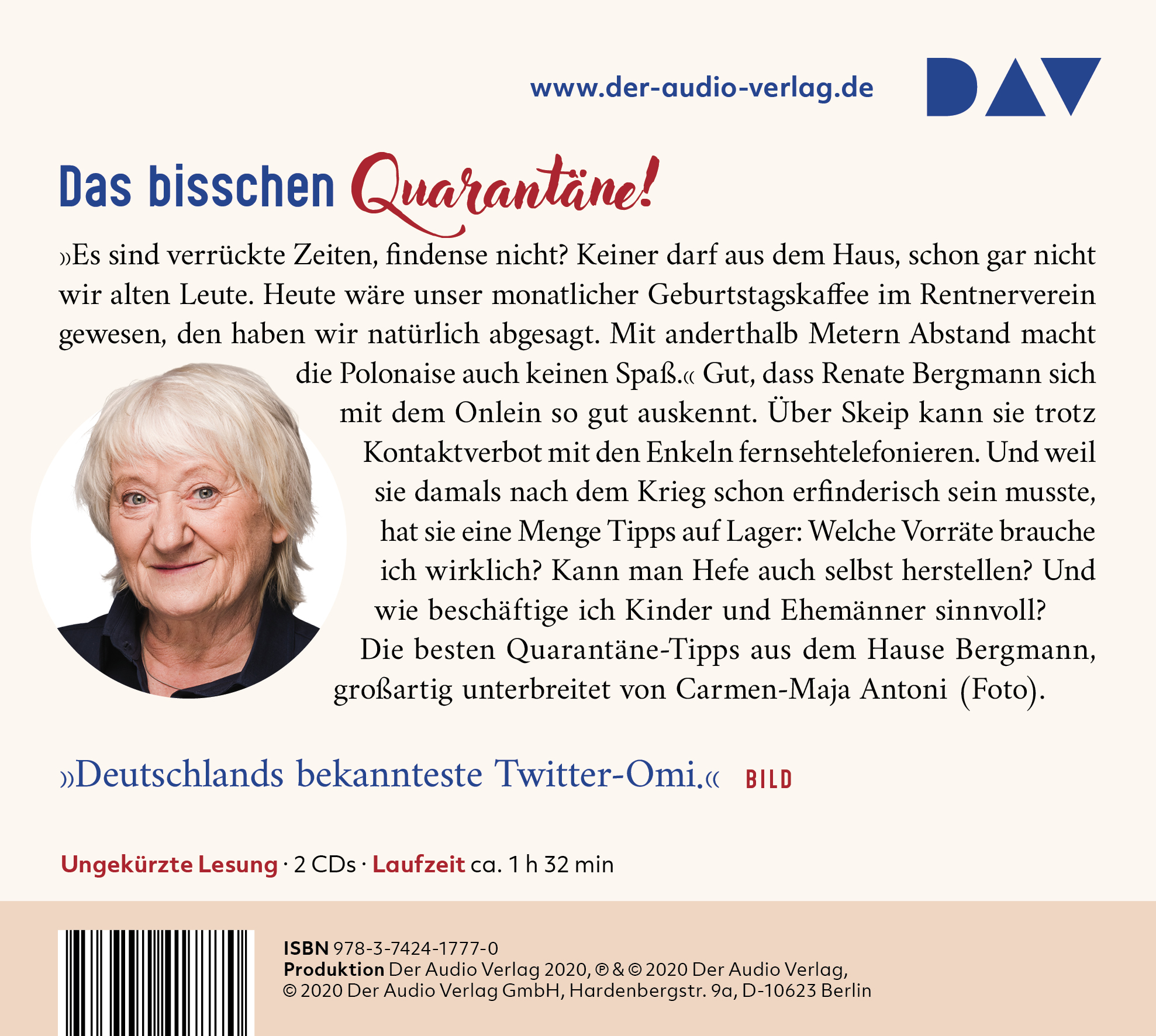 Rückseitencover Dann bleiben wir eben zu Hause! Mit der Online-Omi durch die Krise
