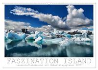 Vorderes Coverbild Faszination Island - Landschaftskalender 2025 / Geburtstagskalender (Wandkalender 2025 DIN A3 quer), CALVENDO Monatskalender