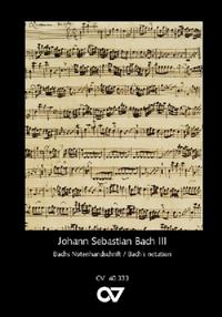 Vorderes Coverbild Johann Sebastian Bachs Notenhandschrift