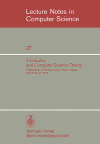 Vorderes Coverbild ?-Calculus and Computer Science Theory