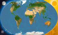 Vorderes Coverbild GLOW IN THE DARK Satellitenbild Weltkarte