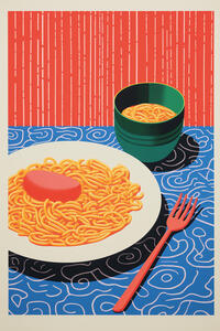 Vorderes Coverbild VE Pasta et al Klappkarte Motiv Nudeln mit Thunfisch 5 Ex.
