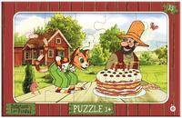 Vorderes Coverbild Trötsch Rahmenpuzzle Pettersson und Findus 15-teilig