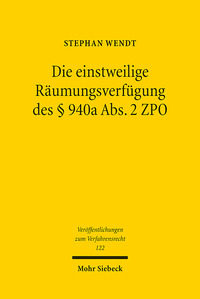 Vorderes Coverbild Die einstweilige Räumungsverfügung des § 940a Abs. 2 ZPO