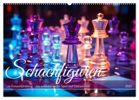 Vorderes Coverbild Schachfiguren in Freizeitkleidung (Wandkalender 2025 DIN A2 quer), CALVENDO Monatskalender