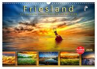 Vorderes Coverbild Friesland, verzauberte Landschaft an der Nordsee (Wandkalender 2025 DIN A3 quer), CALVENDO Monatskalender