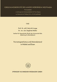 Vorderes Coverbild Ferromagnetismus und Atomabstand in Nickel und Eisen