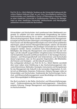 Rückseitencover Hochschulmanagement – Einführung
