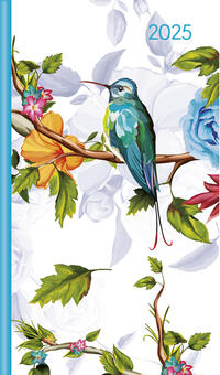 Vorderes Coverbild Alpha Edition - Slimtimer Style Bird 2025 Taschenkalender, 9x15,6cm, Kalender mit 128 Seiten, Notizbereich, Info- und Adressteil, Monatsübersicht und internationales Kalendarium