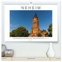 Vorderes Coverbild Neheim Leuchtenstadt mit "Sauerländer Dom" (hochwertiger Premium Wandkalender 2025 DIN A2 quer), Kunstdruck in Hochglanz