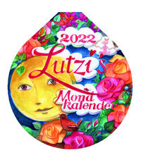 Vorderes Coverbild Lutzis Mondkalender rund Ø 16cm (Tagesabreisskalender) 2022