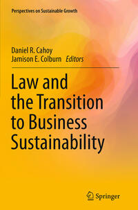 Vorderes Coverbild Law and the Transition to Business Sustainability