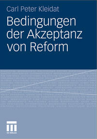 Vorderes Coverbild Bedingungen der Akzeptanz von Reform