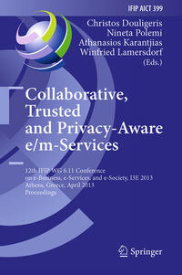 Vorderes Coverbild Collaborative, Trusted and Privacy-Aware e/m-Services