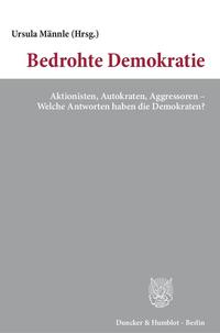 Vorderes Coverbild Bedrohte Demokratie.