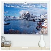 Vorderes Coverbild Lofoten und Vesterålen im Winter (hochwertiger Premium Wandkalender 2025 DIN A2 quer), Kunstdruck in Hochglanz