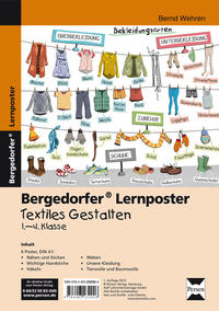 Vorderes Coverbild Lernposter Textiles Gestalten - 1.-4. Klasse