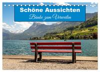 Vorderes Coverbild Schöne Aussichten Bänke zum Verweilen (Tischkalender 2026 DIN A5 quer), CALVENDO Monatskalender