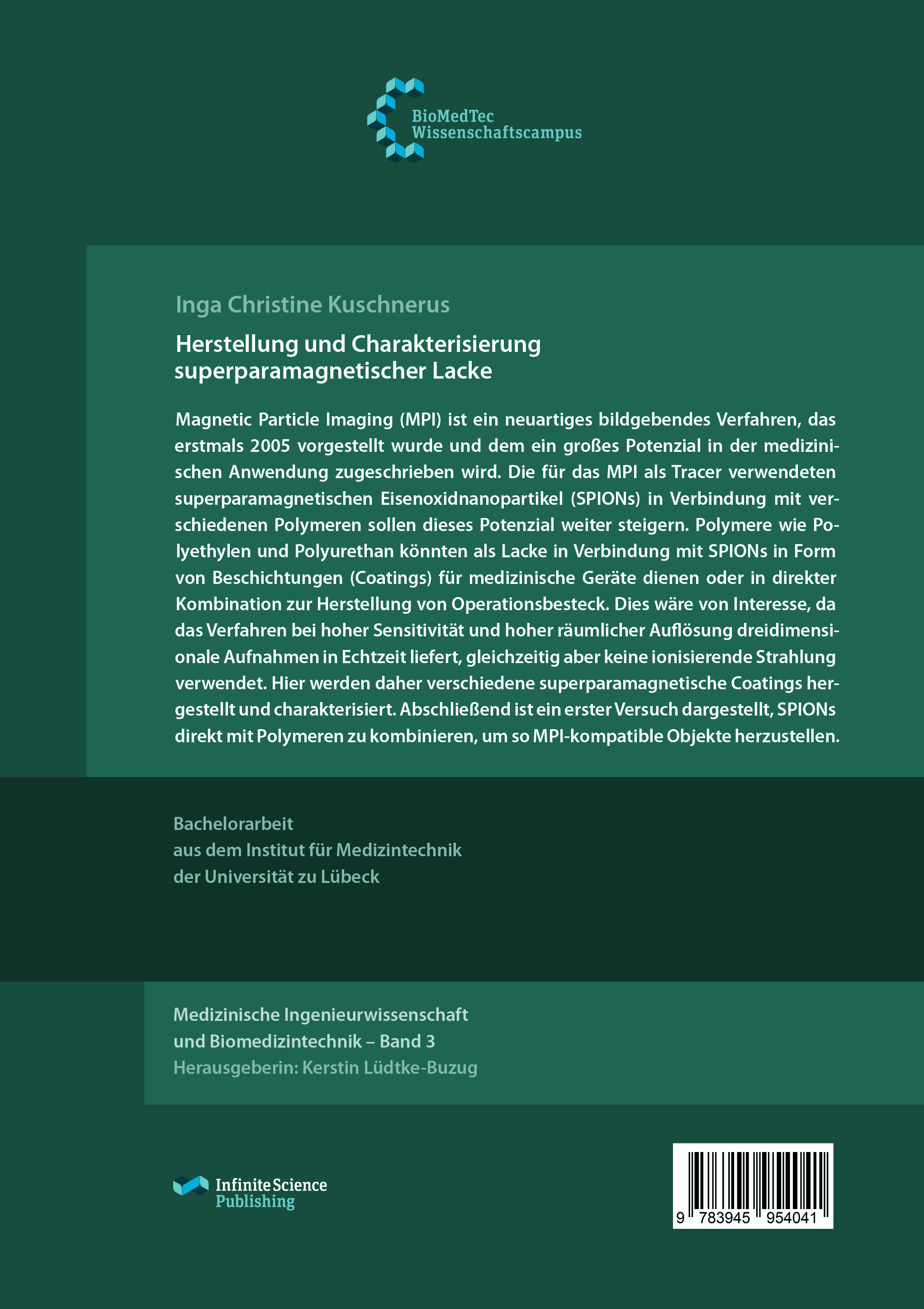Rückseitencover Herstellung und Charakterisierung superparamagnetischer Lacke