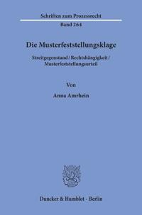 Vorderes Coverbild Die Musterfeststellungsklage.