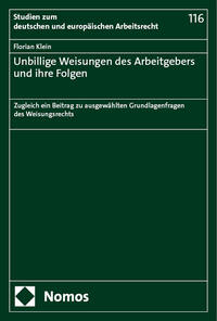 Vorderes Coverbild Unbillige Weisungen des Arbeitgebers und ihre Folgen