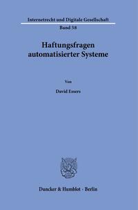 Vorderes Coverbild Haftungsfragen automatisierter Systeme.
