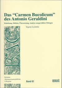 Vorderes Coverbild Das "Carmen Bucolicum" des Antonio Geraldini