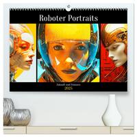 Vorderes Coverbild Roboter Portraits. Zukunft und Visionen (hochwertiger Premium Wandkalender 2025 DIN A2 quer), Kunstdruck in Hochglanz