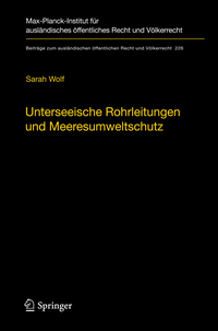 Vorderes Coverbild Unterseeische Rohrleitungen und Meeresumweltschutz