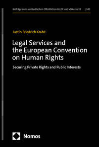 Vorderes Coverbild Legal Services and the European Convention on Human Rights