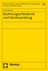 Vorderes Coverbild Rechnungserfordernis und Vorsteuerabzug