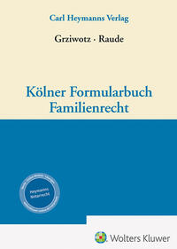 Vorderes Coverbild Kölner Formularbuch Familienrecht