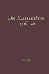 Vorderes Coverbild Die Massanalyse