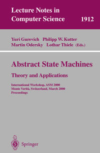 Vorderes Coverbild Abstract State Machines - Theory and Applications