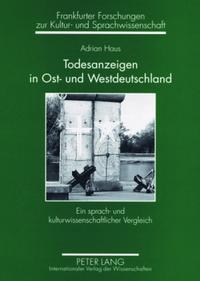 Vorderes Coverbild Todesanzeigen in Ost- und Westdeutschland