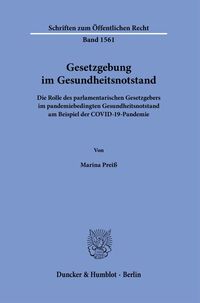 Vorderes Coverbild Gesetzgebung im Gesundheitsnotstand