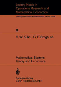 Vorderes Coverbild Mathematical Systems Theory and Economics I/II