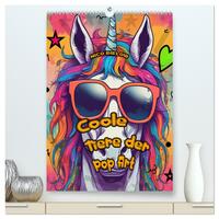 Vorderes Coverbild Coole Tiere der Pop Art (hochwertiger Premium Wandkalender 2025 DIN A2 hoch), Kunstdruck in Hochglanz