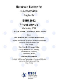Vorderes Coverbild 1st Conference of the European Society for Bioresorbable Implants