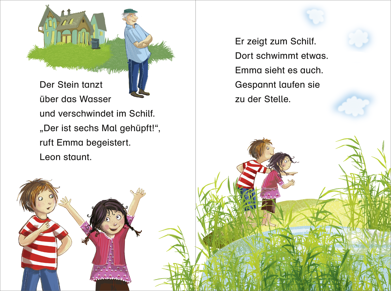 Beispielinhalt (Bild) Duden Leseprofi – Die abenteuerliche Schatzsuche, 1. Klasse