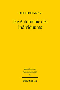 Vorderes Coverbild Die Autonomie des Individuums