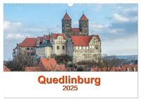 Vorderes Coverbild Fachwerkstadt Qudlinburg (Wandkalender 2025 DIN A3 quer), CALVENDO Monatskalender