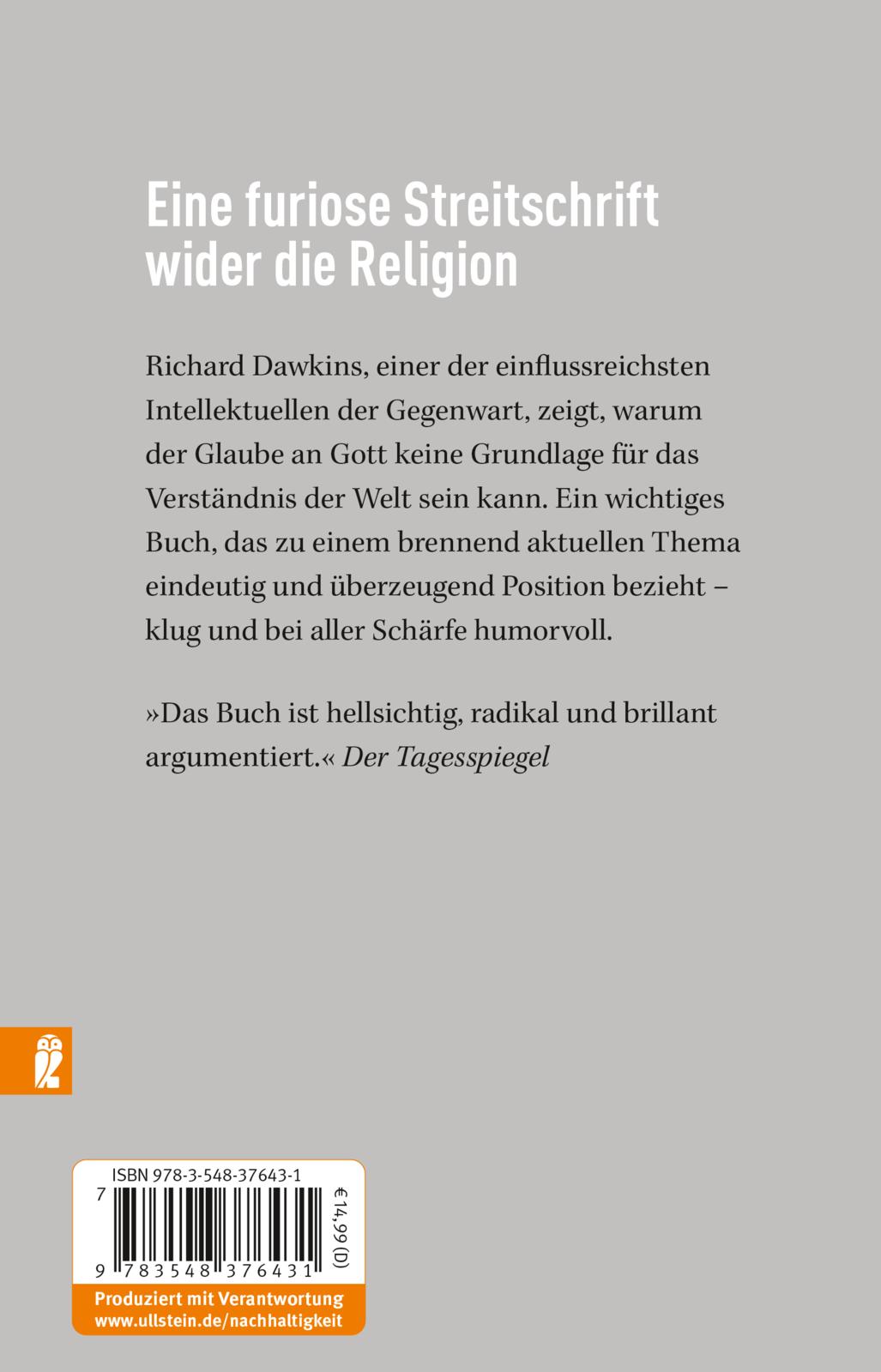 Rückseitencover Der Gotteswahn