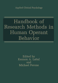 Vorderes Coverbild Handbook of Research Methods in Human Operant Behavior