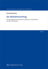 Vorderes Coverbild Der Mediationsvertrag