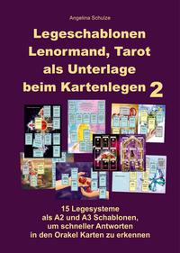 Vorderes Coverbild Legeschablonen Lenormand, Tarot als Unterlage beim Kartenlegen 2