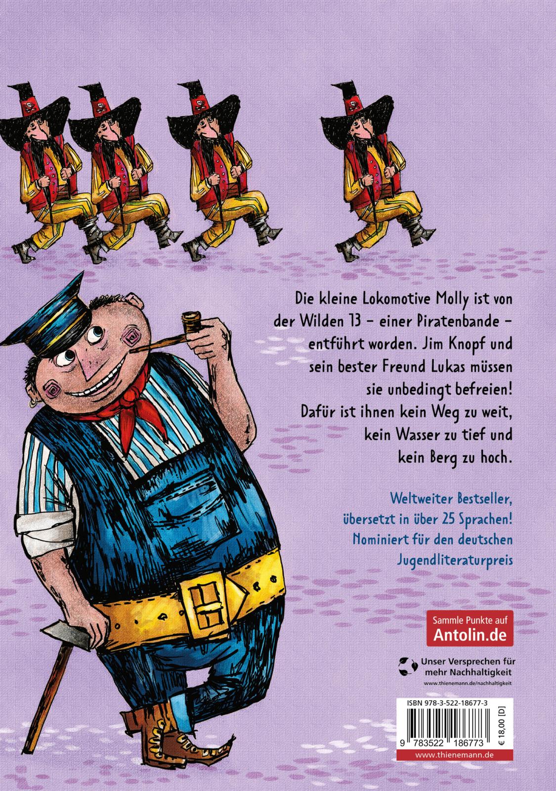 Rückseitencover Jim Knopf: Jim Knopf und die Wilde 13